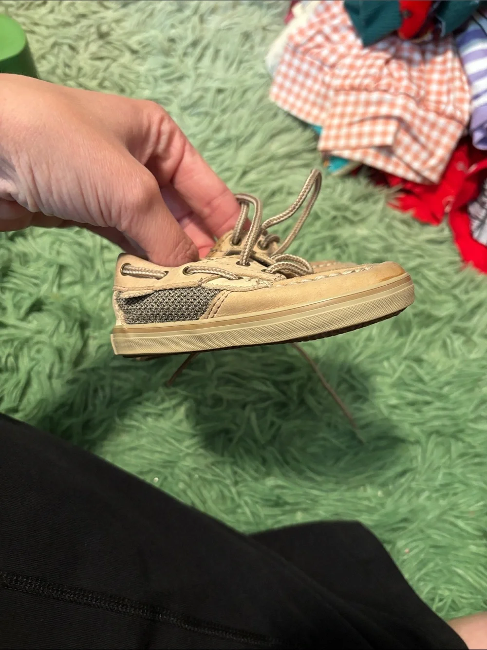 Sperry for Baby’s Light Tan Leather Moccasin Boat Shoes